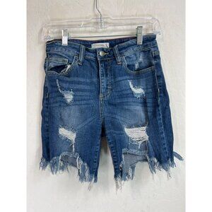 Cello Sz 3 Destructed Jean Shorts Medium Wash